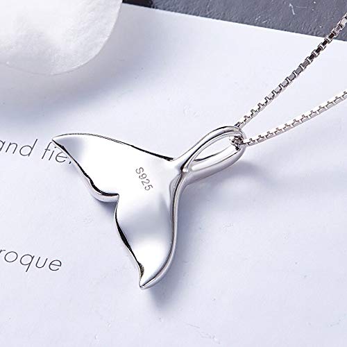 Kristall von Halskette für Frauen 925 Splitter Delphin Schwanz Anhänger Kristall Halskette Modeschmuck Halsband