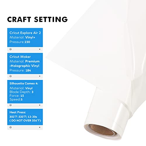 Gatichetta Heat Transfer Vinyl 10"X6Ft 3D Puff Htv Heat Press Iron On Vinyl Foaming Htv For T-Shirts, Fabric, Diy Designs, White #TOP1