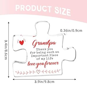 Fathers Day for Grandpa Gifts Engraved Acrylic Desk Decor Sign Best Grandpa Gifts Christmas Thanksgiving Grandpa Fathers Day Gift Birthday Gifts for Grandpa from Grandchildren