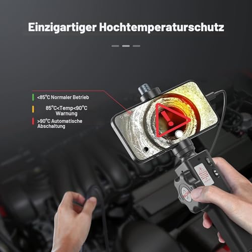 Ralcam Endoskopkamera mit Licht Camera - Inspektionskamera 8.5mm HD1080P Industrial Endoscope mit...