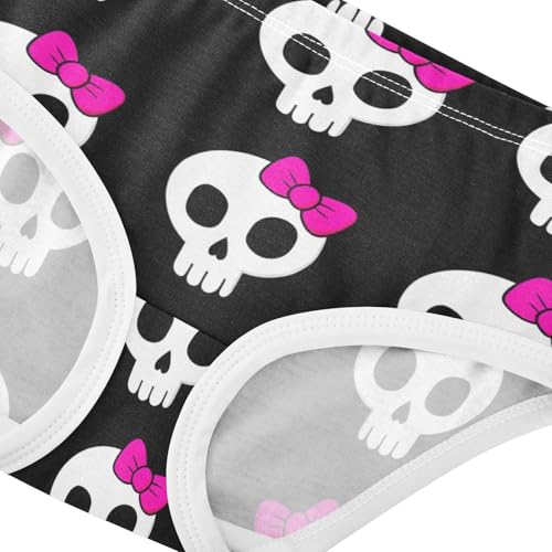 Cute White Skulls Black Girls Underwear Toddler 2t Cotton Cute Panties Girl Bright Underpants Briefs4