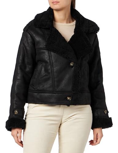 Bestseller A/S Onlylva CC Otw-Chaqueta de Piel sintética, Schwarz, L para Mujer