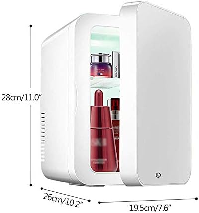 Mini Makeup Beauty Fridge, 8L Portable Cosmetic Refrigerator, Makeup Mirror with LED Light, Compact & Quiet, Cooler/Warmer Freezer, Used for Beauty Skin Care in Home/Car, Gift For Women And Girls