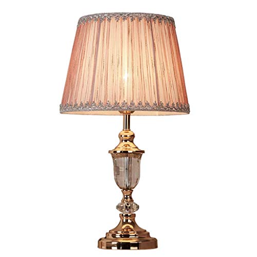 Hlwjxs Modern Table Lamp Bedside Lamp Living Room Reading Light，Simple Modern Bedroom Bedside Table Lamp Household Crystal Lamp Warm Romantic Pink Wedding #TOP3