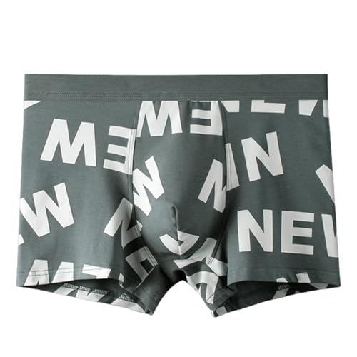 Image of CMZYBBD Mens Boxers 5 Pack Men's Autumn And Winter Modal Boxer Briefs, Seamless Quick-drying Trendy Printed Cotton Underwear For Boys-green-l
