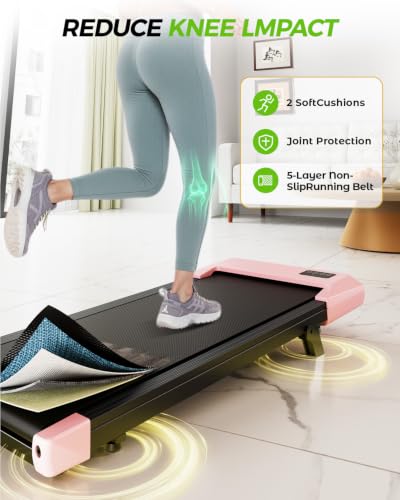 Image of Superun Walking Pad with 6% Incline, Under Desk Treadmill, 3 in 1 Portable Treadmills for Home with Remote Control LED Display, 2.5 HP Quiet Mini Treadmill for Office Home Use, 300 Lbs Capacity