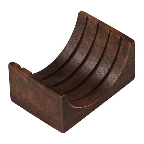 Hobbyme 51/53/58mm Reusable Coffee Filter With Walnut Wood Holder - Puck Screen Stand Set for Espresso Machine