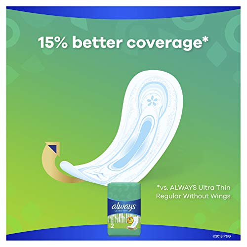 Always Ultra Thin Size 2 Super Pads Without Wings Unscented, 40 Count #TOP4