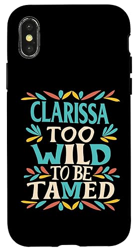 CLARISSA Name Cute Retro Girls Wildflower CLARISSA Name X}zP[X iPhone X/XS p