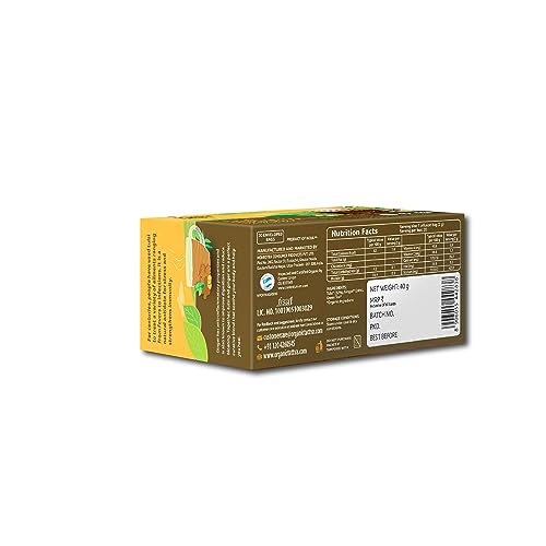 Image of Organic Tattva Green Tea Tulsi Ginger, 20 Tea Bags | Herbal Infusion for Daily Refreshment, Immunity Support, and Soothing Warm Beverage