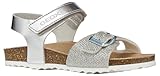 sandalias 37 Transpirable Geox J Adriel Girl C, Sandalias Niñas, Plateado, 37 EU