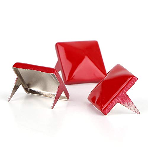 Heepdd 100Pcs 12Mm Colorful Nailheads Diy Metal Punk Spikes Spots Pyramid Studs For Punk Rock Leather Craft Clothes Belt Bag Shoes Jewelry Decorations #TOP4