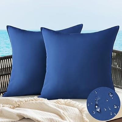 JOTOM Juego de 2 Fundas de Cojín para Exteriores Impermeable 45 x 45cm Azul Marino Fundas de Almohada al Aire Libre Resistentes al Agua Decoración para Patio Jardín Dormitorio Sofá Silla Cama | Ya disponible en tu tienda friki favorita! En mundofriki.es! JOTOM Juego de 2 Fundas de Cojín para Exteriores Impermeable 45 x 45cm Azul Marino Fundas de Almohada al Aire Libre Resistentes al Agua Decoración para Patio Jardín Dormitorio Sofá Silla Cama | Ya disponible en tu tienda friki favorita! En mundofriki.es!
