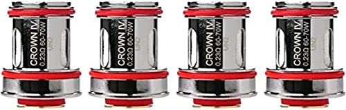Uwell Crown 4 UN2 Mesh Coils (0,23 Ohm), Riccardo Verdampferköpfe für e-Zigarette, 4 Stück