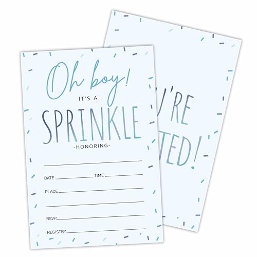 luixd Oh It's A Boy! Blue Confetti Invitation