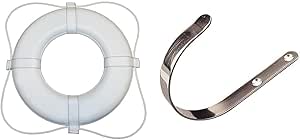 Taylor Made 361 24'' White With White Rope Vinyl Coated Life Ring