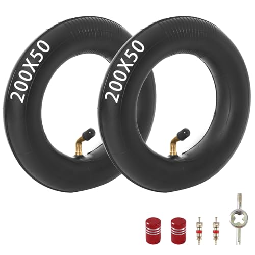 KAMIER 200X50 Inner Tube for Razor Crazy Cart XL DLX Shift Go Cart Kart Dune Buggy eSpark E200 E200S E225 E100 Power Core Glow E125 E150 E175 Electric Scooter 360 PowerRider 8 X 2 Tires Tube Parts