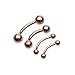 Rose Gold Eyebrow Ring 16G 14G Eyebrow Ring Curved Barbell (16G 8mm)