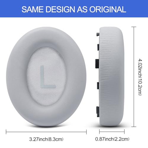 Replacement Ear Pads for Bose NC700 Noise Cancelling Headphones, Upgrade Protein Leather Earpad Cushions for Bose 700 Over-Ear Headset (Silver) by G GVOEARS - Image 4