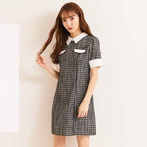 Amazon Co Jp ティティ アンドコー Titty Co ラメツイードミニワンピース ブラック S 服 ファッション小物