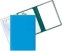 Porta carte di credito tessere magnetiche patente carta d'identità 3 tasche GREEN PASS (2 pezzi) in PVC varie colorazioni (Azzurro)