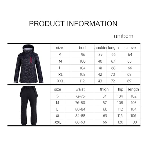 GAGALU Roupa de esqui fresca ao ar livre, roupa de viagem espessa e quente para neve, snowboard e pr