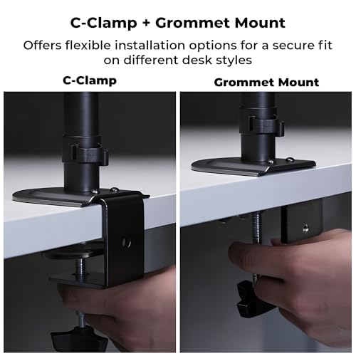 Image of Zebronics Monitor Desk Stand, 17-32 Inch Support, Up to 7kg Load, Height Adjustable & Extendable Arm, VESA Compatible, Cable Management, Anti-Slip Base, Rust-Proof (DMS200)