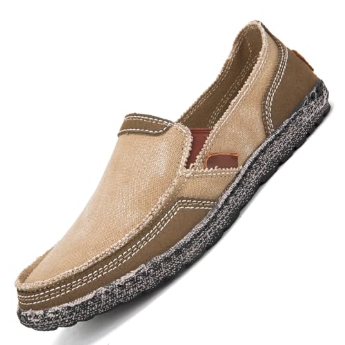 Chaussures pour Hommes Slip on Légères en Coton pour Hommes Mocassins pour Hommes Chaussures Casual Chaussures de Marche Respirantes