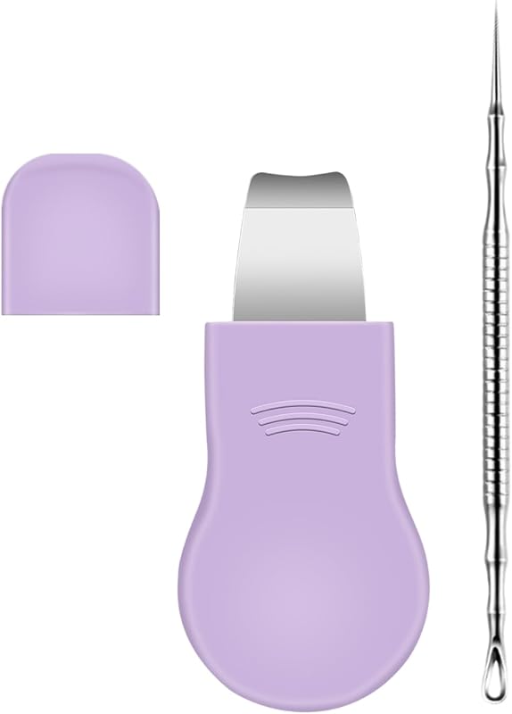 Kit MaryCarrie de Removedor de Cravos e Extrator com Duas Pontas, Aço Inoxidável, Roxo com Agulha