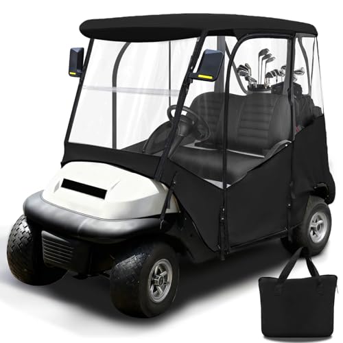 Golf Cart Enclosure 2 Passenger for Club Car Precedent 2004-Up, Tempo & Onward with Zippered Doors,