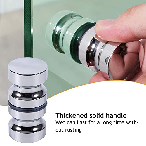 Rakiuty Duschtürknauf,Dusche Tür Doppel Knopf,Duschtürgriffe Beidseitig,Türknopf Duschtürgriff, Dusche Tür Doppel Knopf,Duschtürgriffe,Dusch-Glastürgriffe Badezimmer Duschtürknauf
