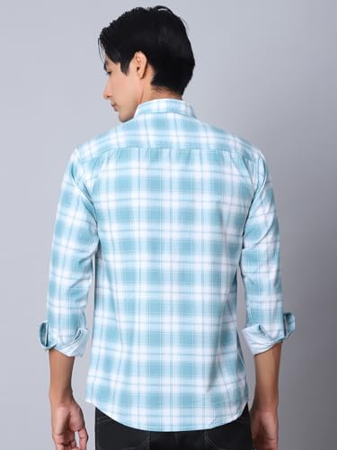 Image of Majestic Man Men Box Checkered Slim Fit Cotton Casual Shirt