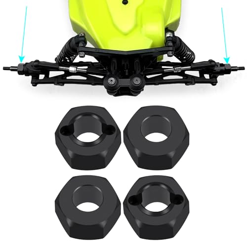 WEFEINO 4Pcs Aluminum Wheel Hex Hubs Adapter 8mm RC Hex Combiner Upgrade Parts for Losi 1/16 Mini-B 1/18 Mini-T 2.0 RC Car