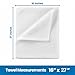 White Salon Towels - 16 x 27 Inch Soft Cotton Hand Towels for Hair Stylists, Barbers & Spas - Quick Dry, Durable Towel for Facial, Pedicure, Manicure & Massage Use - Pack of 12