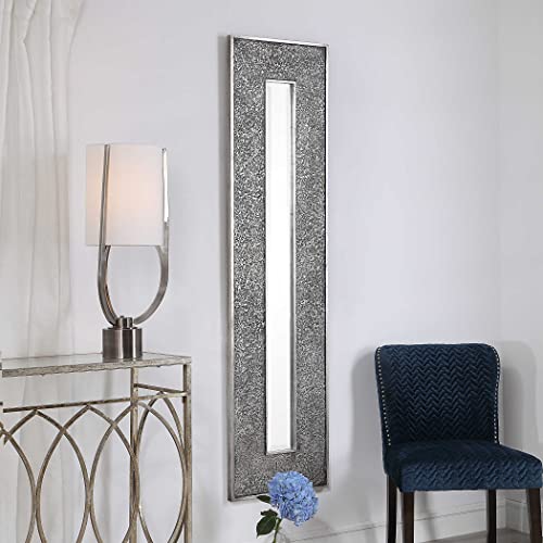 Uttermost Bannon Tall Decorative Mirror In Metallic Silver Leaf #TOP23