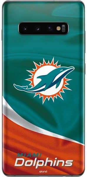 Skinit Decal Phone Skin Compatible with Samsung Galaxy S10 Plus - Officially Licensed NFL Miami Dolphins Design