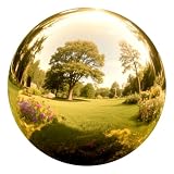 Boule d'observation en acier inoxydable de 30,5 cm, boule miroir dorée pour...