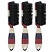 3 Pieces Barber Fade Brush, Soft Beard Fade Brush, Versatile Styling Cleaning Brush with Ergonomic Handle, Cleaning Nylon Brush for Beauty Salon, Home, Impact