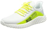atmungsaktiv Richter Kinderschuhe Light Straßen-Laufschuh, Weiss/akz.neon Yello, 35 EU