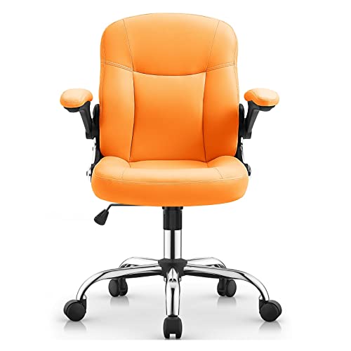 Home Office Chairs Leather Offce Chair with Wheels Swivel Rolling Chair