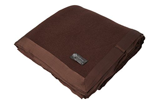 Cashmere Boutique: 100% Pure Cashmere King Blanket In 4 Ply (Color: Dark Brown, Size: 90" X 108") #TOP1