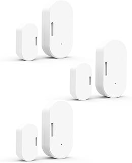 MOES Smart Tür- und Fenstersensor mit Lichtsensor, ZigBee Magnetkontakt Tür-/Fensterkontakt, Erfordert Tuya/MOES Gateway, Drahtloser Sensor für Alarmanlage, Kompatibel mit Smart Life/Tuya APP（3 Stück）