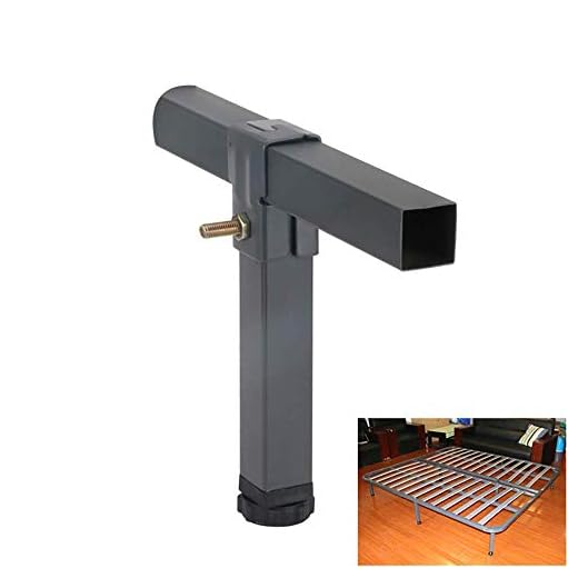 Bordsben Metall Svart, Höjdjusterbar 2cm Möbelben DIY Projekt Köksfötter Soffa Fötter Skåp Ben med skruvar Fötter Underdel Halkfri Hård Fotplatta (1st), 27cm