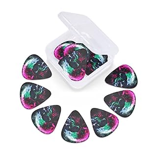 Lot de 12 médiators de guitare avec tête de mort et polygones brillants, noir 3D pour guitare électrique, basse acoustique, cadeau idéal pour les amateurs de guitare acoustique - Les Beatles, Paul McCartney, John Lennon, RIngo Starr, George Harrison Lot de 12 médiators de guitare avec tête de mort et polygones brillants, noir 3D pour guitare électrique, basse acoustique, cadeau idéal pour les amateurs de guitare acoustique – Image 3