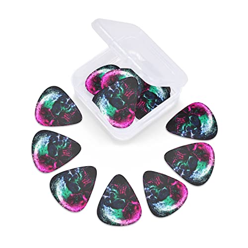 Lot de 12 médiators de guitare avec tête de mort et polygones brillants, noir 3D pour guitare électrique, basse acoustique, cadeau idéal pour les amateurs de guitare acoustique - Les Beatles, Paul McCartney, John Lennon, RIngo Starr, George Harrison Lot de 12 médiators de guitare avec tête de mort et polygones brillants, noir 3D pour guitare électrique, basse acoustique, cadeau idéal pour les amateurs de guitare acoustique – Image 4