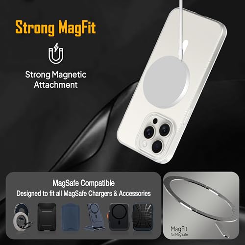 Image of Zapcase Back Case for iPhone 15 Pro Max | Slim Lifetime Anti-Yellow Crystal-Clear Cover with Elevated Camera Protection & MagSafe Compatibility | Premium German Polycarbonate | Shockproof | Clear