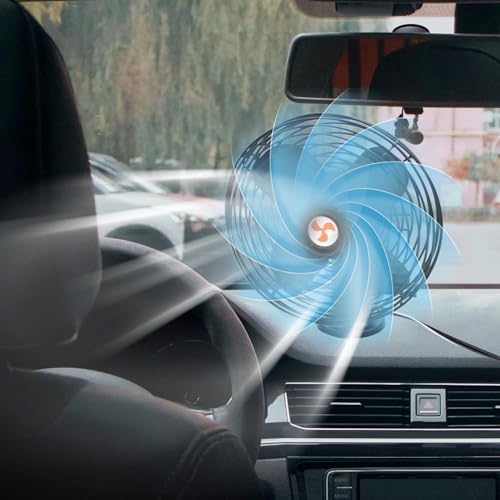 YQSIYU 12V 6 Inch Heavy Duty Metal RV Truck Fan with 2-Speed Switch by YQSIYU - Used condition - Image 5