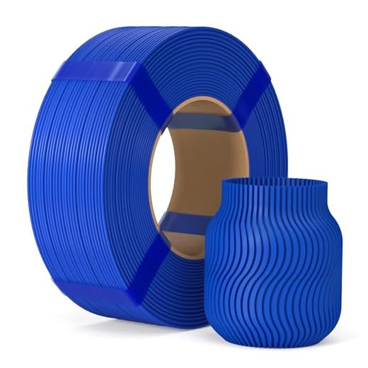 ELEGOO PLA Basic Refill Filament 1.75mm Cobalt Blue 1KG, 3D Printer Filament No Spool Dimensional Accuracy +/- 0.02mm, 3D Printing PLA for Reusable Spool Refilling