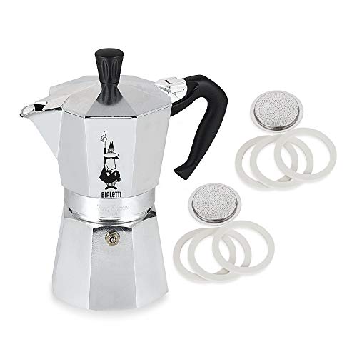 Bialetti Original 6-Cup Moka Express Stovetop Espresso Maker | Silver, 300 ml, Fast Brewing, Heat Diffusing Design - Review, Price and Buying Guide