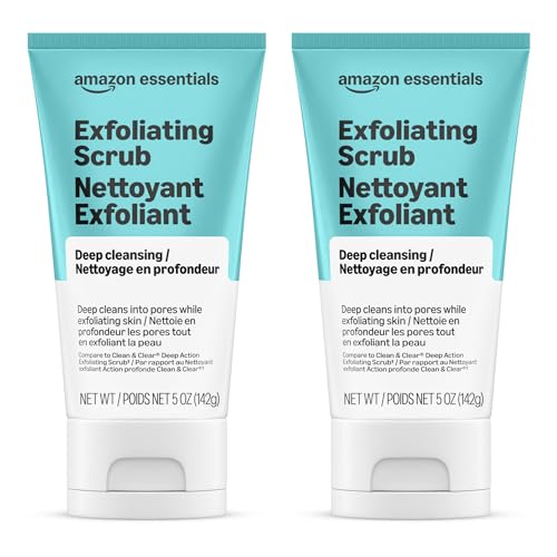 Image of Amazon Essentials Deep Cleansing Exfoliating Scrub, 5 Ounces, 2-Pack (Previously Amazon Basics)